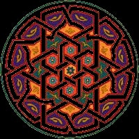 Geometric mandala illustration representing vibrational healing and esoteric herbalism